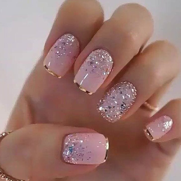 Glitter para esmalte de uñas Golden